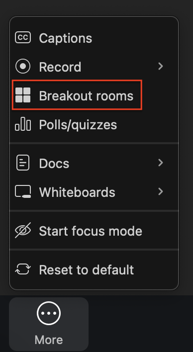 Creating and Assigning Students to Breakout Rooms